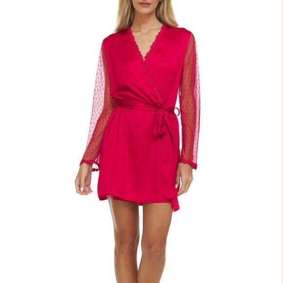 Flora Nikrooz Red Robe(Size XS) - Picture 1 of 7